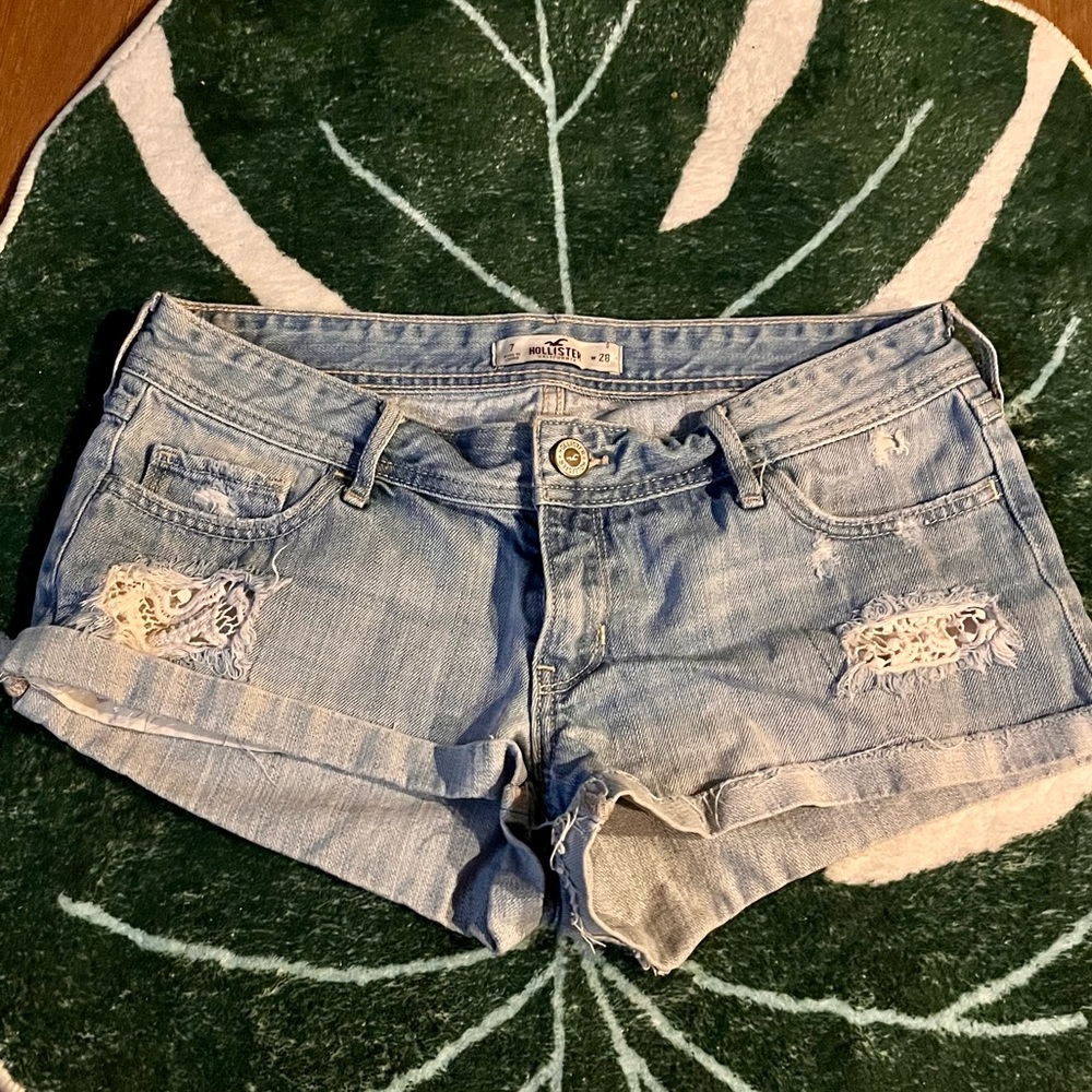 Hollister low rise jean shorts